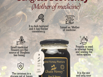 The rare wild Stingless bee honey online from Ghats honey